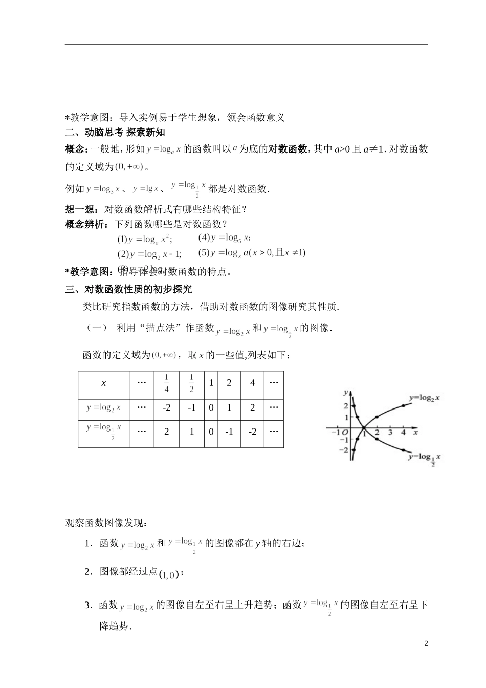 对数函数公开课教案_第2页