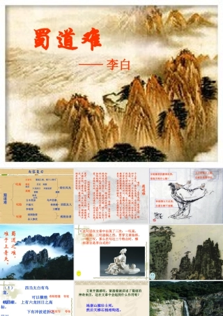 高中语文(蜀道难)课件 粤教版 课件