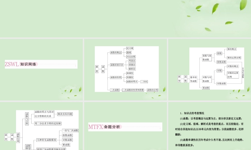 高考数学总复习 2-1函数及其表示 课件 北师大版 课件