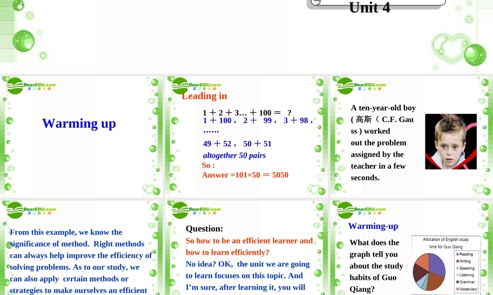 高中英语 Unit 4Learning efficiently-Reading课件 新人教选修10 课件
