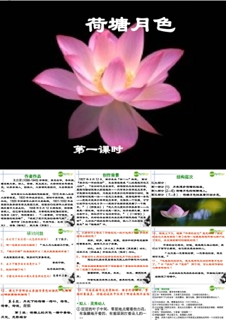 高中语文(荷塘月色)课件 鲁人版必修1 课件