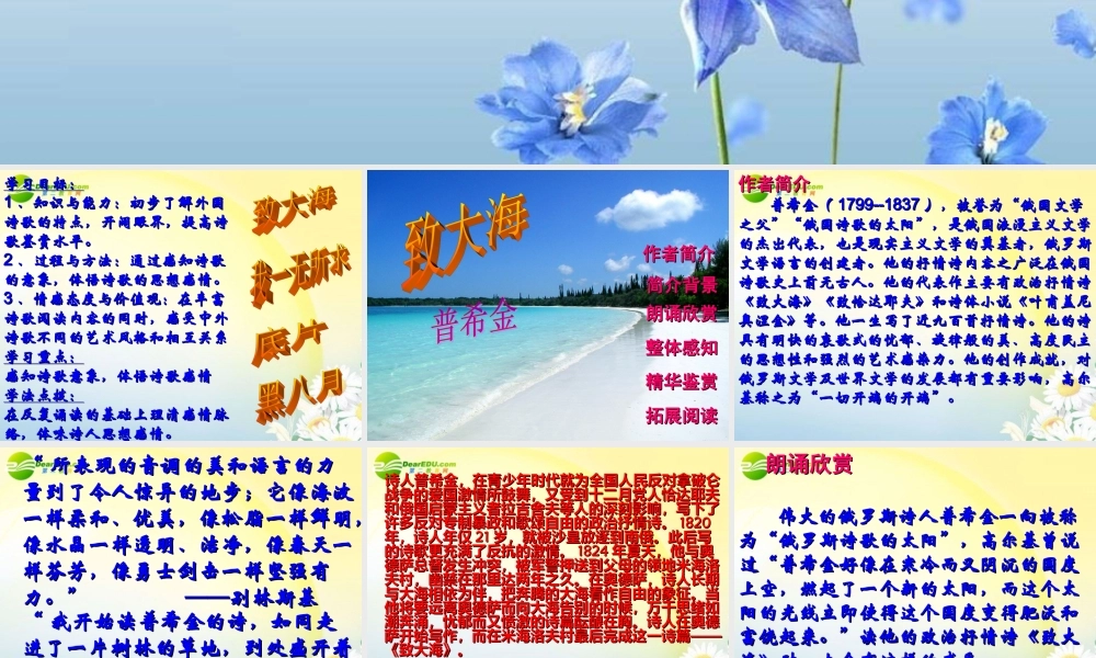 高中语文 第二单元之(外国诗歌四首)课件 粤教版必修2 课件