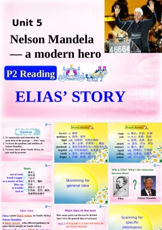 高中英语(Unit 5 Nelson Mandela a modern hero)Reading课件 新人教版必修1 课件