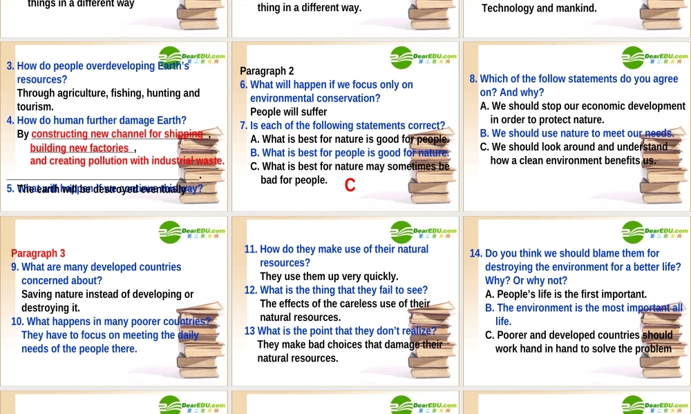 高二英语 unit3 science versus nature-project 1课件 牛津译林版必修5 课件