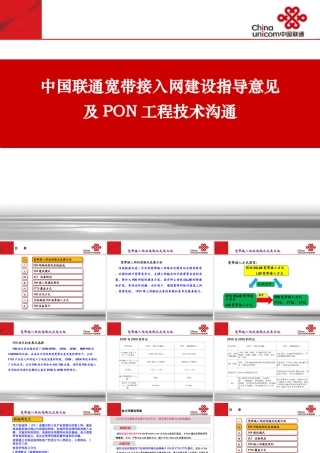 中国联通宽带接入网PON技术培训
