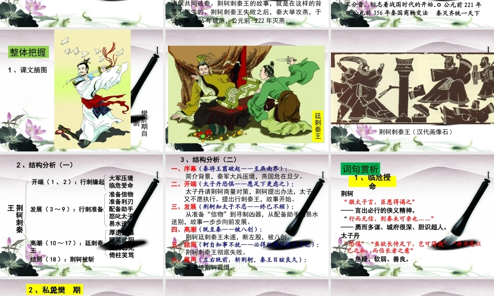 高中语文 史记选读 第五单元 英雄悲歌 10 荆轲精品课件 鲁人版 课件