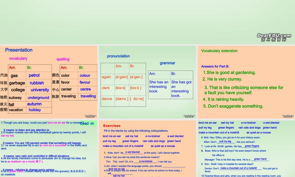 高一英语Unit2 Word power 牛津英语 课件