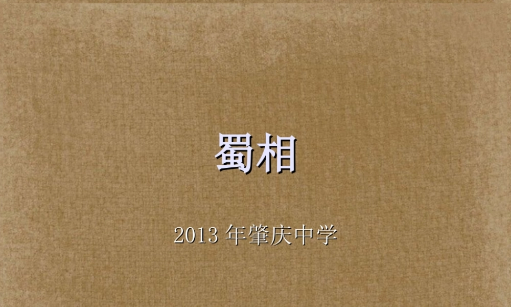 高中语文(蜀相)古诗鉴赏课件 新人教版 课件