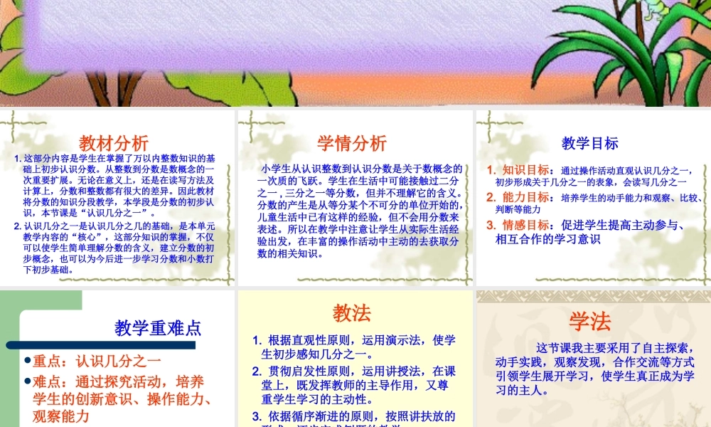 分数的初步认识说课1
