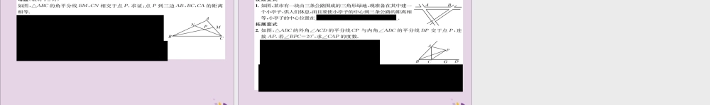 秋八年级数学上册 第十二章 全等三角形 12.3 角的平分线的性质 第2课时 角的平分线的判定练习课件 (新版)新人教版 课件