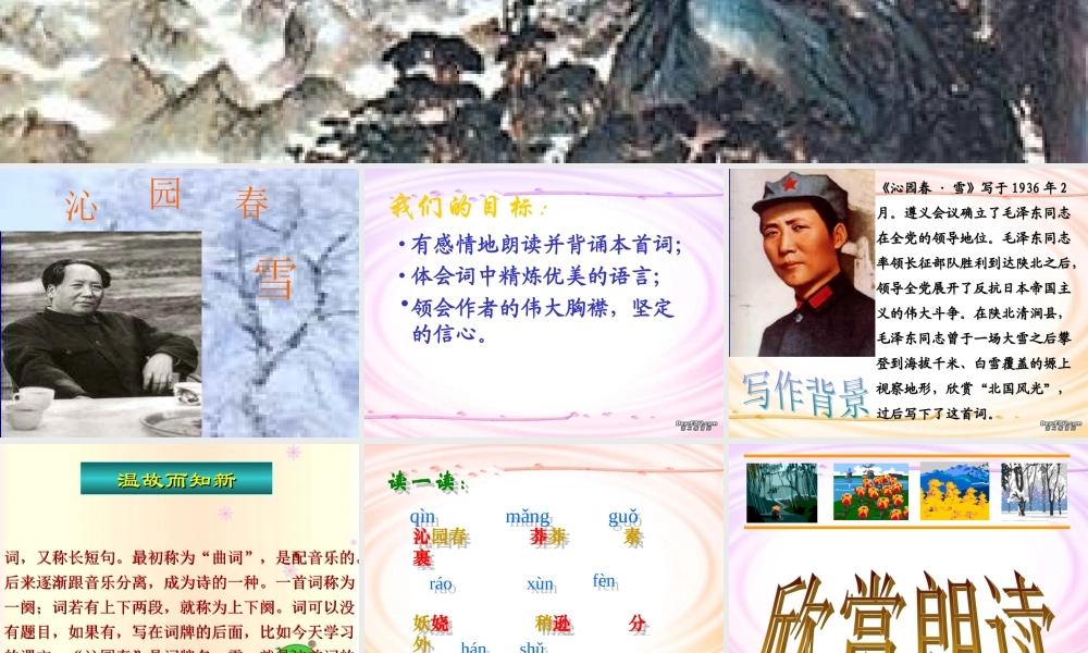 第一单元沁园春雪课件示例一 课件
