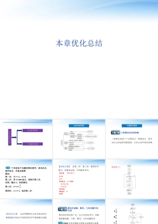 高中数学 第1章本章优化总结课件 新人教A版必修3 课件
