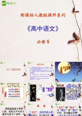 高中语文 32(说木叶)课件 新人教版必修5 课件