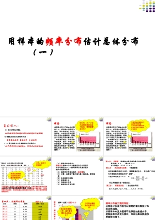 高一数学 221(用样本的频率分布估计总体分布一 课件