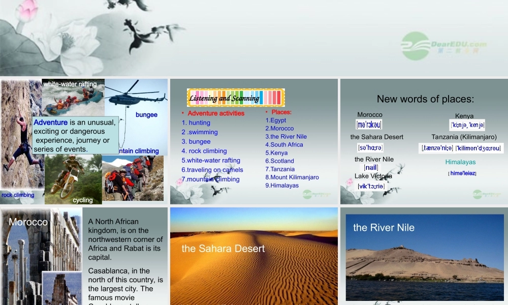 高中英语 Unit2 Wish you Were here Reading 1精品课件 牛津译林版必修2 课件