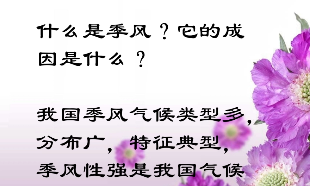 气候多样季风显著八年级地理上册第二章第二节课件示例 课件