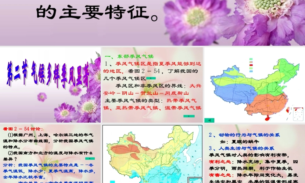 气候多样季风显著八年级地理上册第二章第二节课件示例 课件