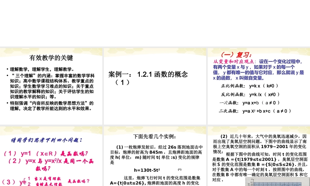 高中数学 概念、定理、习题的理解与教学课件