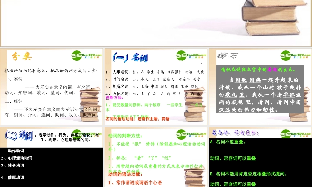 高中语文：(语法及词性专项训练)课件