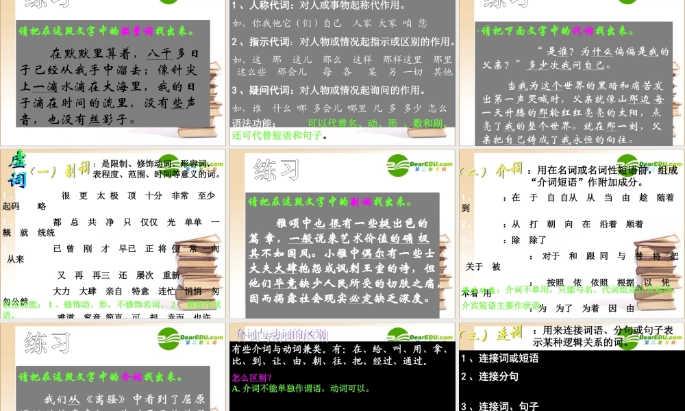 高中语文：(语法及词性专项训练)课件