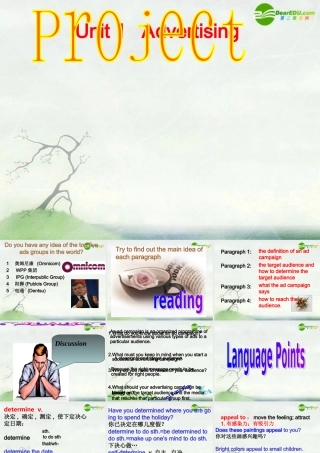 高中英语 Unit1 Advertising-project课件 牛津译林版必修4 课件