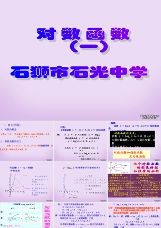 高一数学对数函数课件 人教版 课件