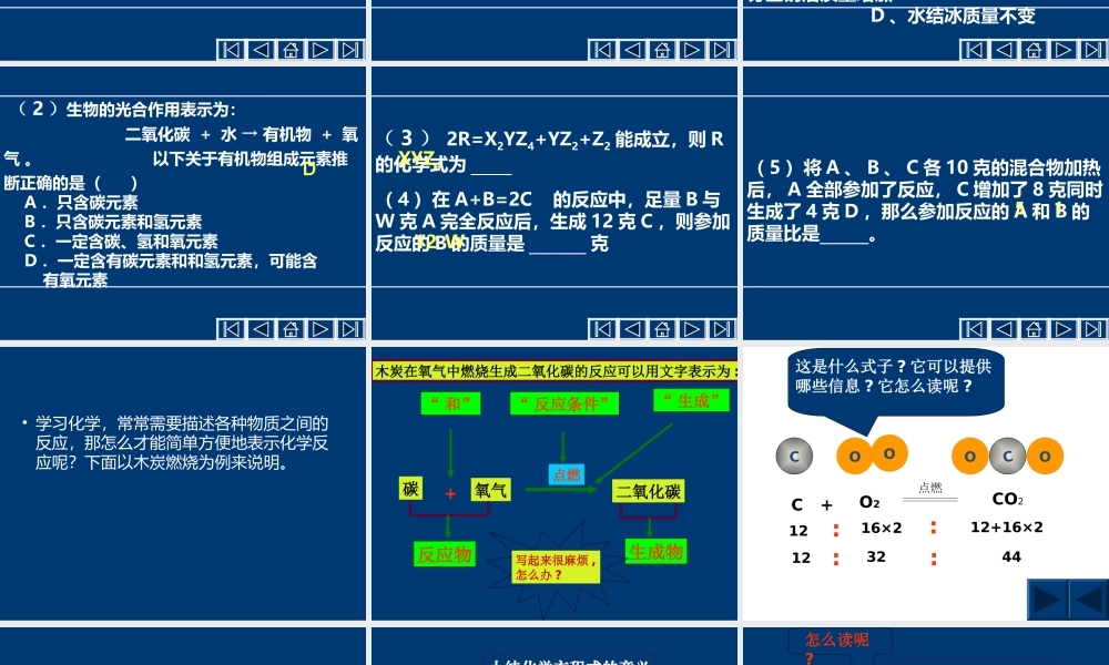 “质量守恒定律”化学方程式课件