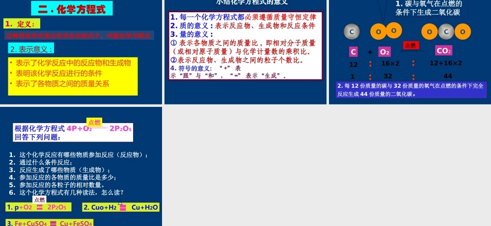 “质量守恒定律”化学方程式课件