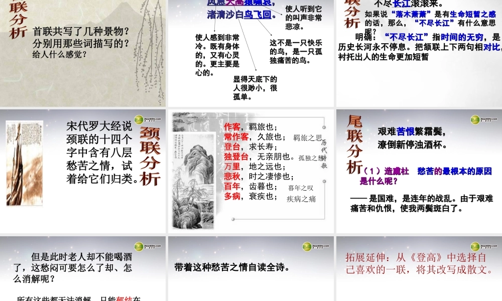 高中语文 登高2课件 新人教版必修3 课件