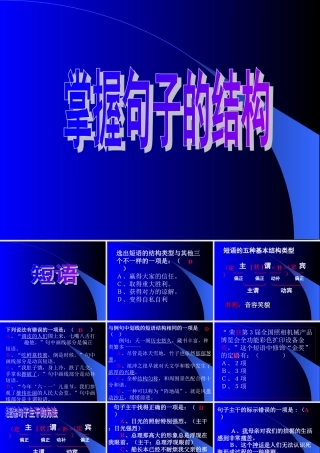 高三语文掌握句子的结构课件