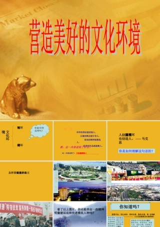 考政治专题复习 营造美好的文化环境 课件 人教新课标版 课件