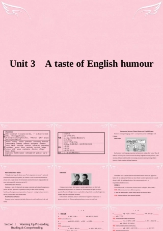 高中英语 31 A taste of English humour Warming Up Pre reading Reading  Comprehending课件 新人教版必修4 课件