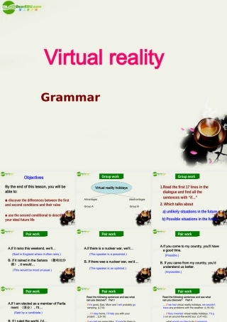 高中英语 模块2unit4 Virtual reality课件 北师大版必修2 课件