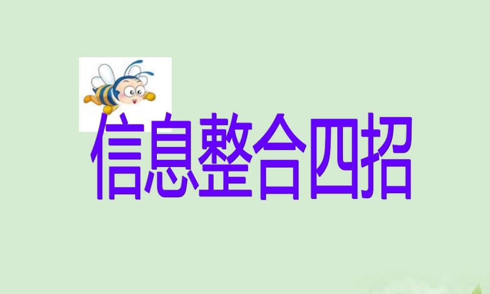 高考英语 专题解析写作基础 信息整合四招课件