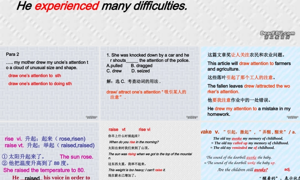 高二英语第十单元知识点 人教版 课件