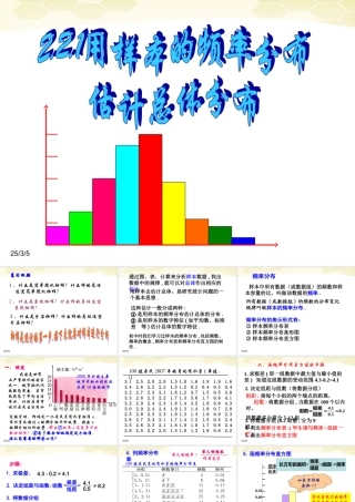 高中数学(用样本频率分布估计总体分布(1))课件2 新人教B版必修3 课件