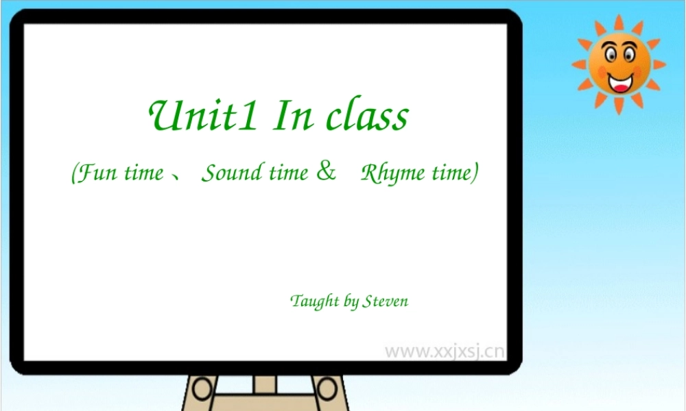 Unit1(Funtime、soundtimeandRhymetime)