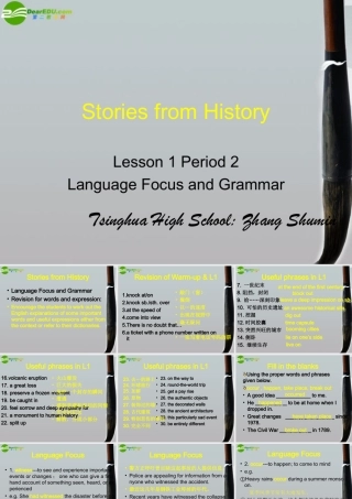 高二英语 模块6 Unit16 Lesson 1 Stories from History-period 2课件 北师大版选修6 课件