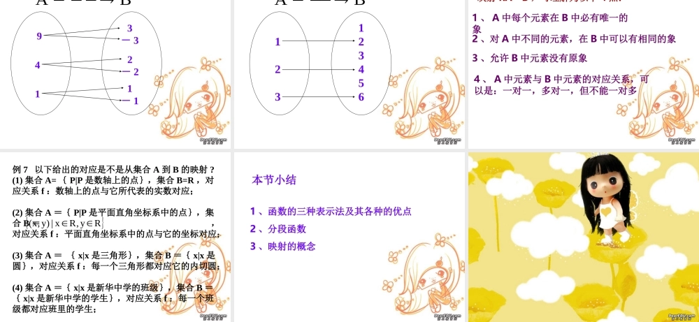 高一数学函数的表示法课件 新课标 人教版A 课件