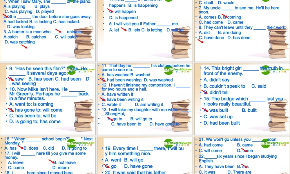 高考英语 动词时态精讲与复习课件 北师大版 课件