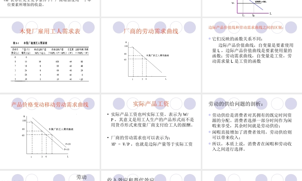 经济学课件-生产要素市场