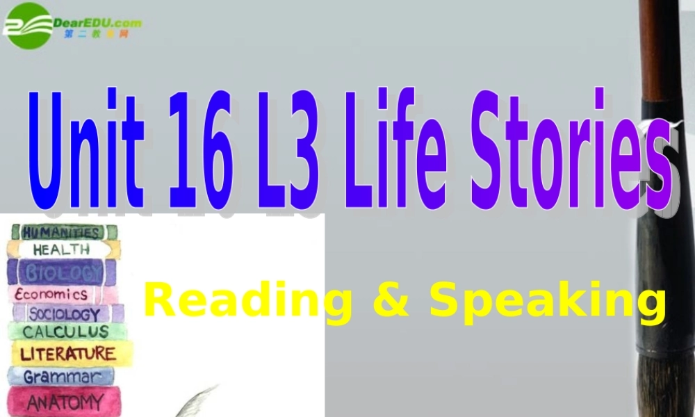 高二英语 模块6 Unit 16 Lesson 3 Life Stories-reading课件1 北师大版选修6 课件