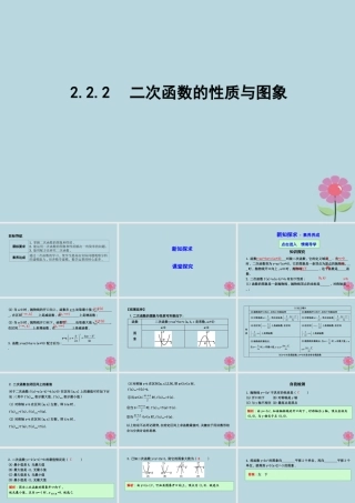 高中数学 第二章 函数 222 二次函数的性质与图象课件 新人教B版必修1 课件
