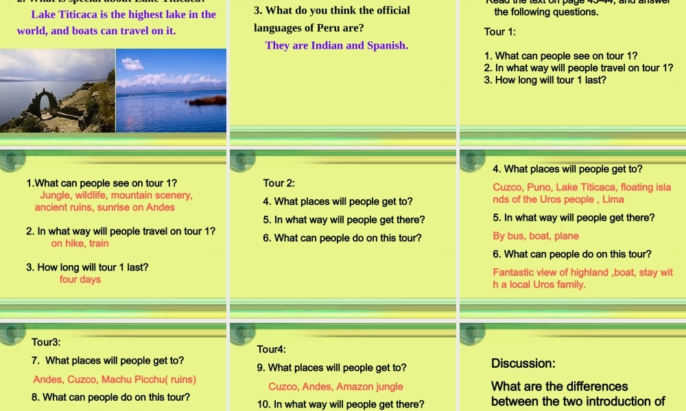 高中英语Unit 5 Travelling abroad-extensive readingppt 课件