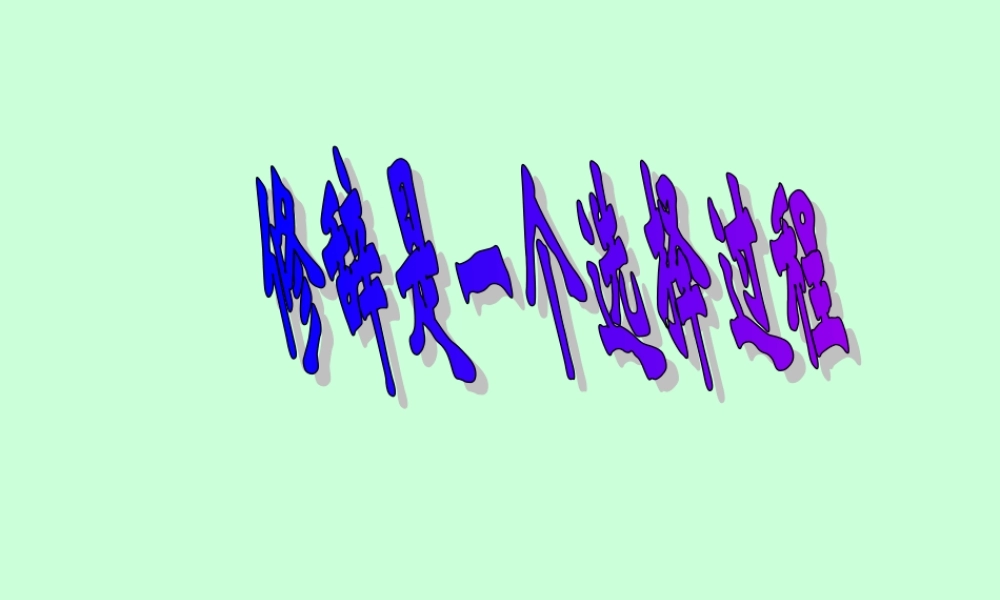 高中语文修辞是一种选择过程课件 人教版 课件