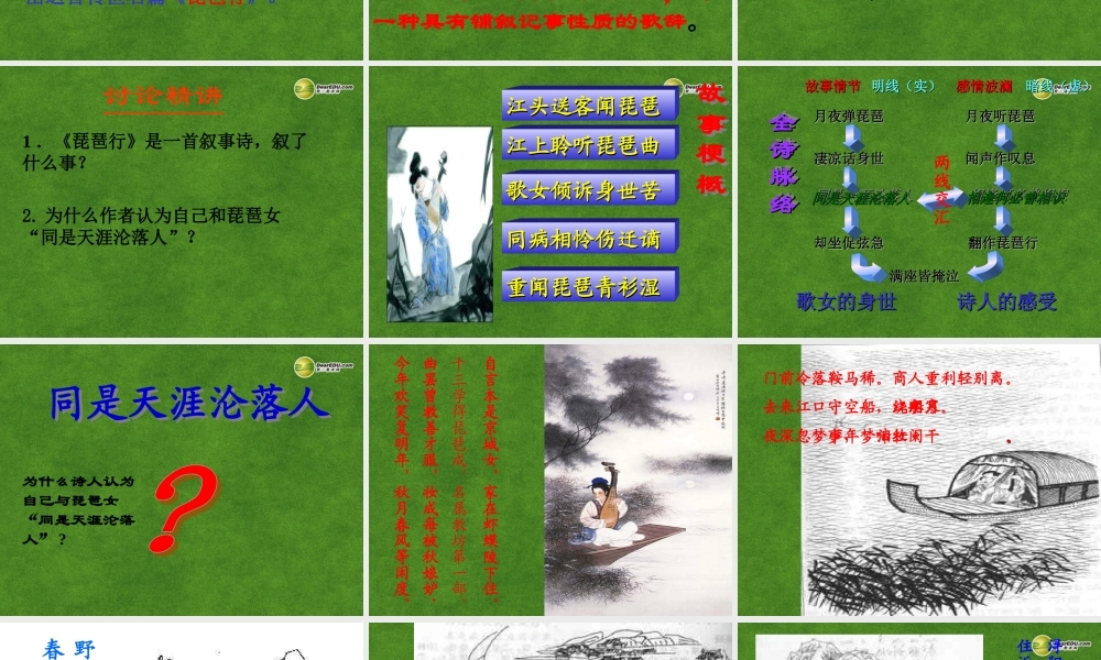 高中语文 琵琶行课件课件 新人教版必修3 课件