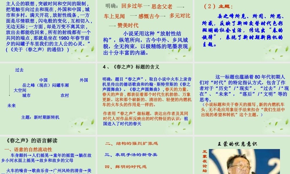 高中语文 春之声6课件 粤教版必修3 课件