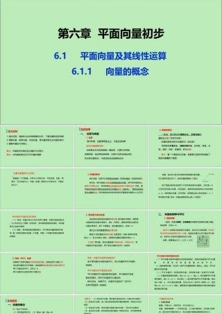 高中数学 第六章 平面向量初步 611 向量的概念课件 新人教B版必修第二册 课件