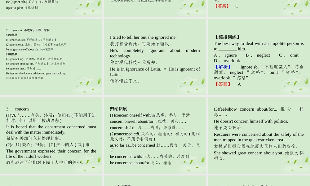 高考英语 Unit1知识与要点课件 新人教版必修1 课件
