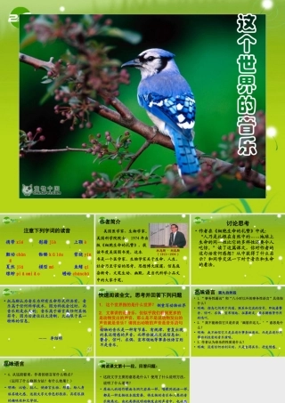 高中语文 第七课这个世界的音乐课件 粤教版必修3 课件